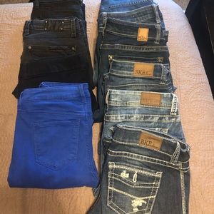 All brand name jeans.